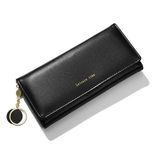 Women's Large Capacity Long Multi Card Slot Wallet - Black