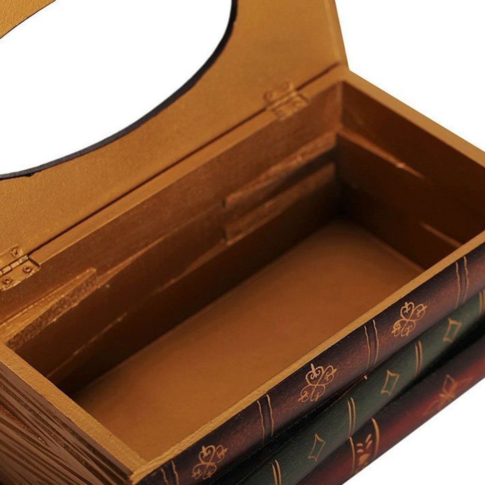 Retro Hand Drawn Book Style Tissue Box Case