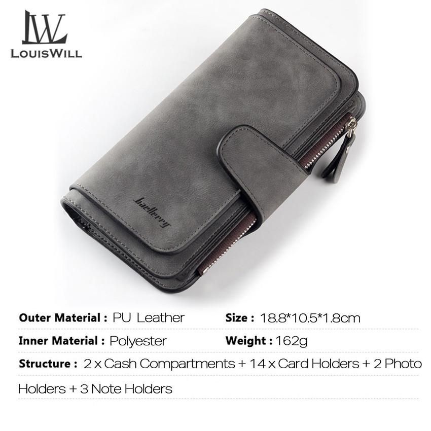 LouisWill Women Fashion Wallet Girls Long PU Leather Hand Bag
