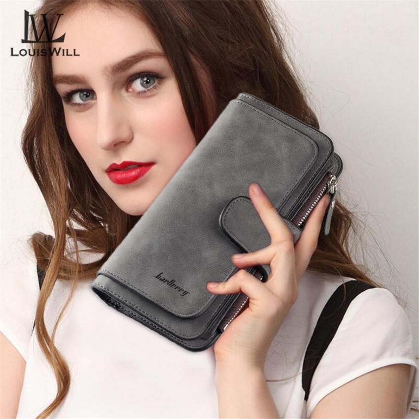 LouisWill Women Fashion Wallet Girls Long PU Leather Hand Bag