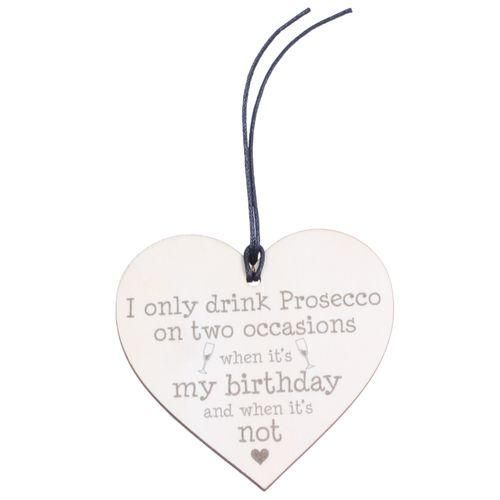 Drink On Two Occasions Novelty Wooden Heart Plaque Alcohol