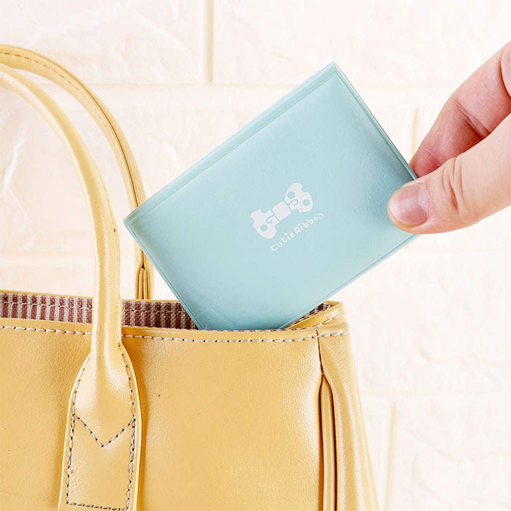 Credit Card Holder 12 Slots Protector  Card Organizer Blue