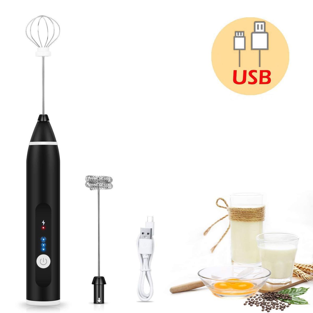 2-in-1 Eggbeater Charging Three Speed Transmission Eggbeater