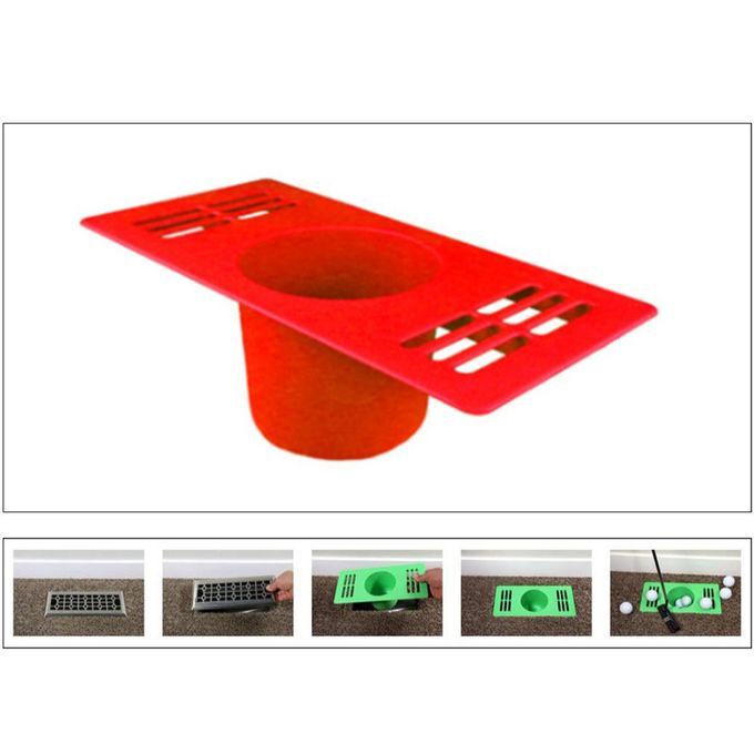 Indoor Practice Golf Hole Neutral ABS Plastic Portable Golf Accessories Fitness Home Golf Indoor Practice Tools Red