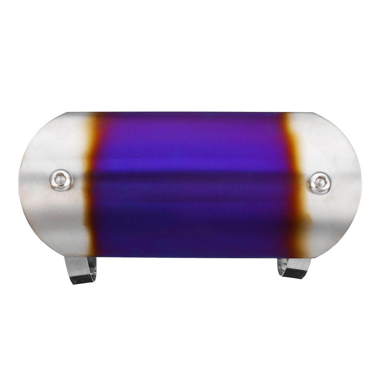 Grilled Blue Exhaust Muffler Pipe Heat Shield Cover Heel Guard Universal