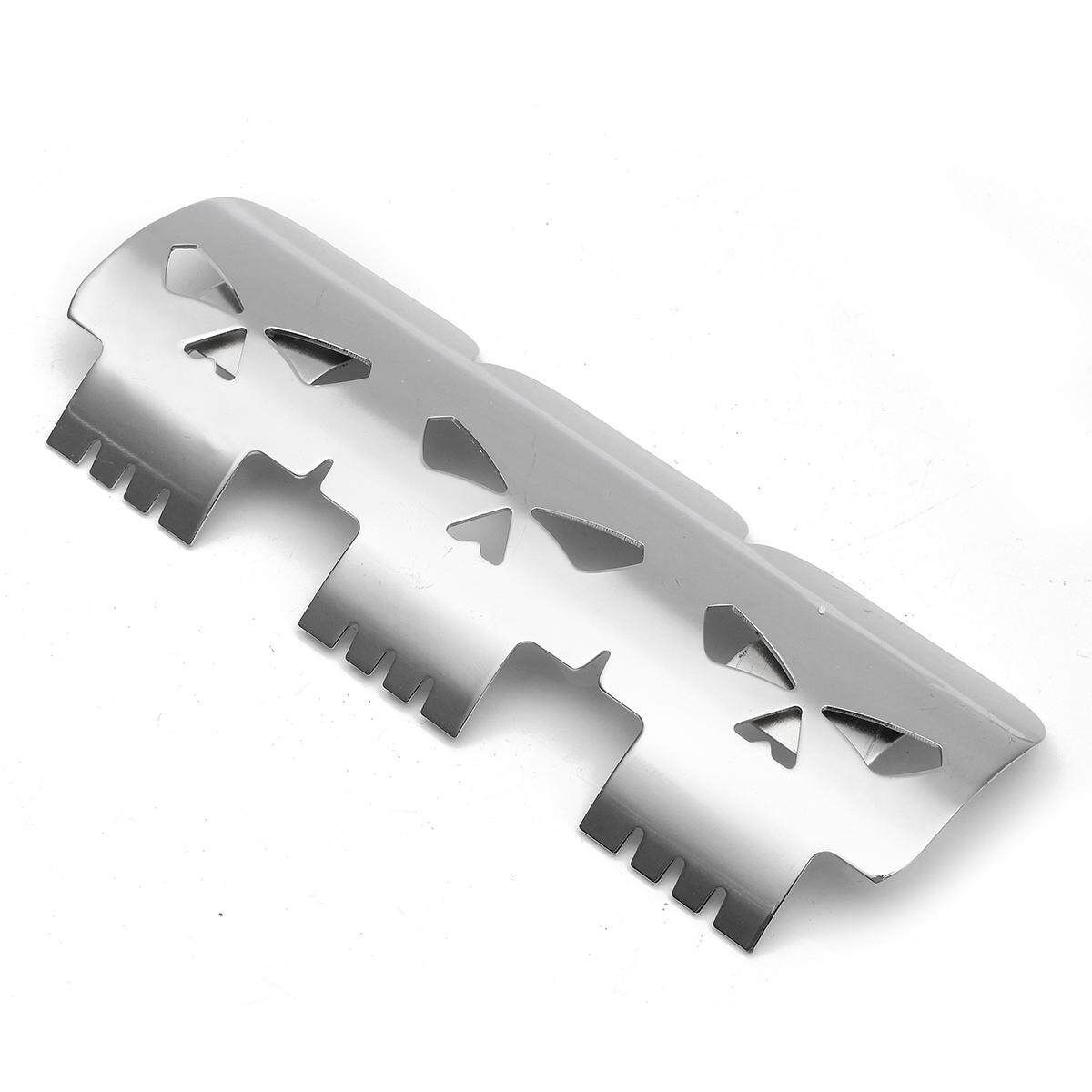 7 1/4'' New Skull Style Universal Exhaust Muffler Pipe Heat Shield Cover Chrome