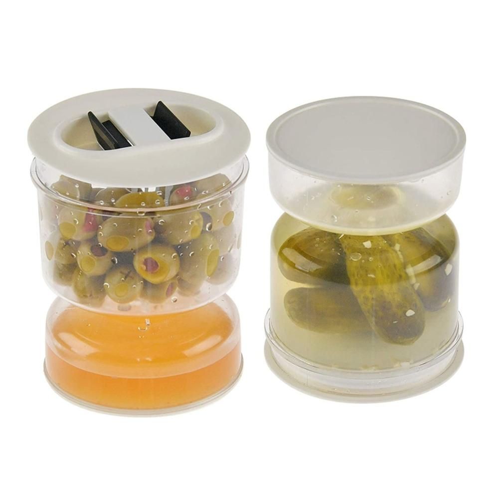 Pickles Jar Dry and Wet Dispenser Pickles and Olives
