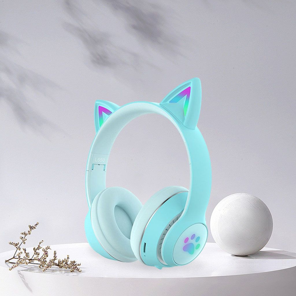 Headphone Hands Free Call Microphone Girl Gift TF Blue