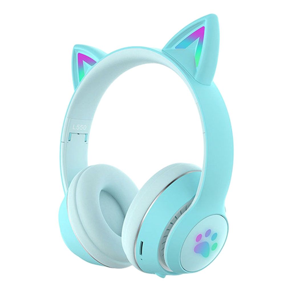 Headphone Hands Free Call Microphone Girl Gift TF Blue