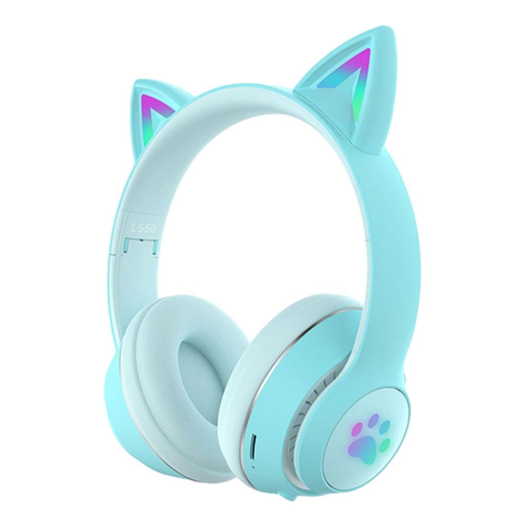 Headphone Hands Free Call Microphone Girl Gift TF Blue