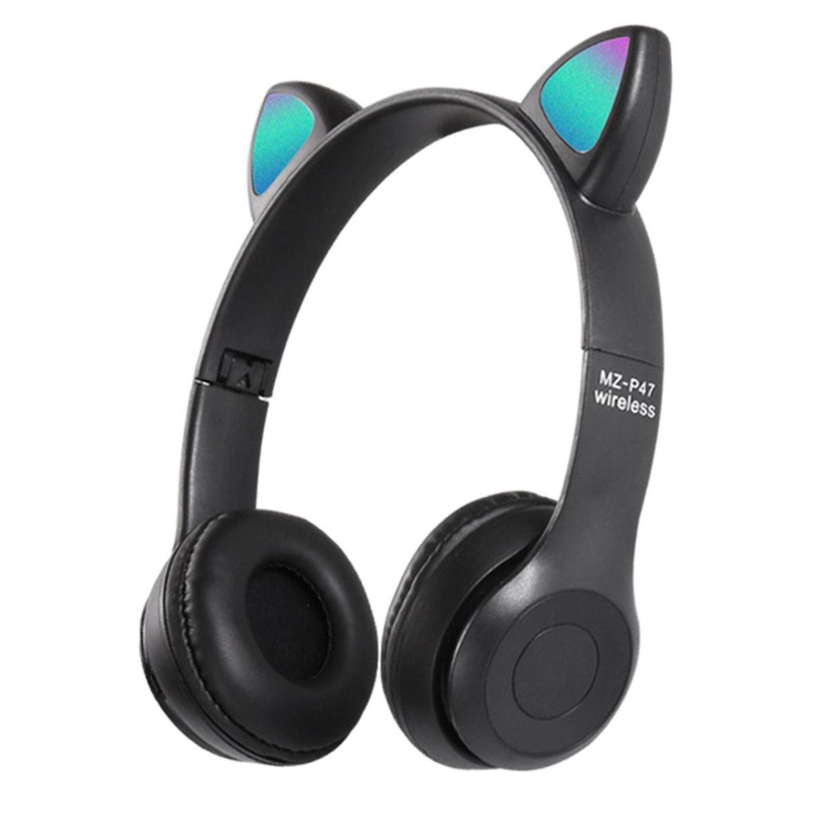 Cat Ears Wireless Headset Stereo Cute Noise Cancellation For Black