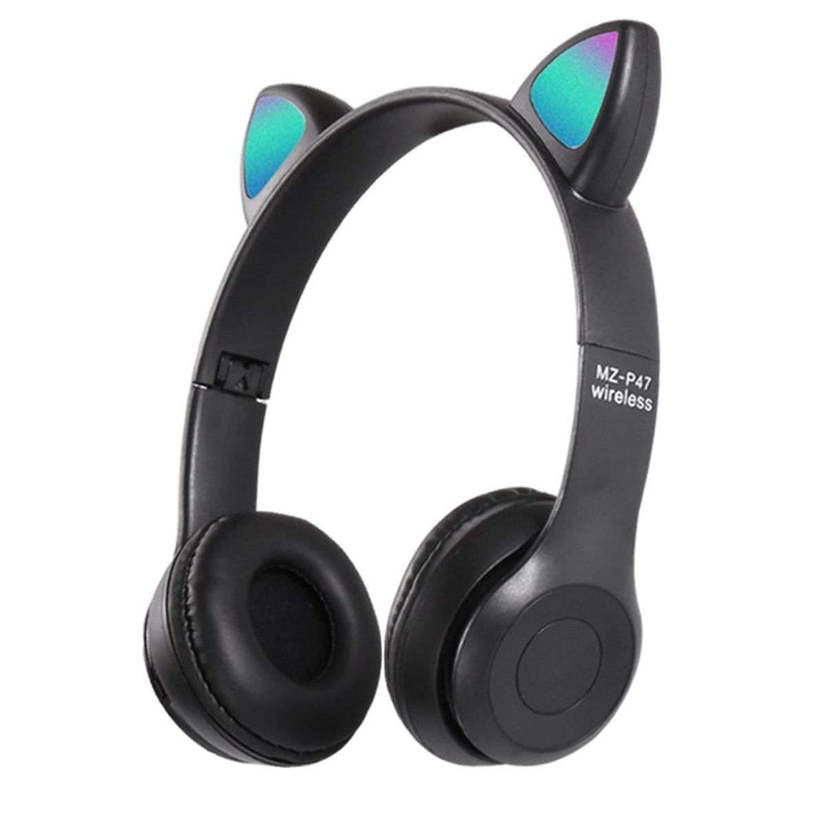 Cat Ears Wireless Headset Stereo Cute Noise Cancellation For Black