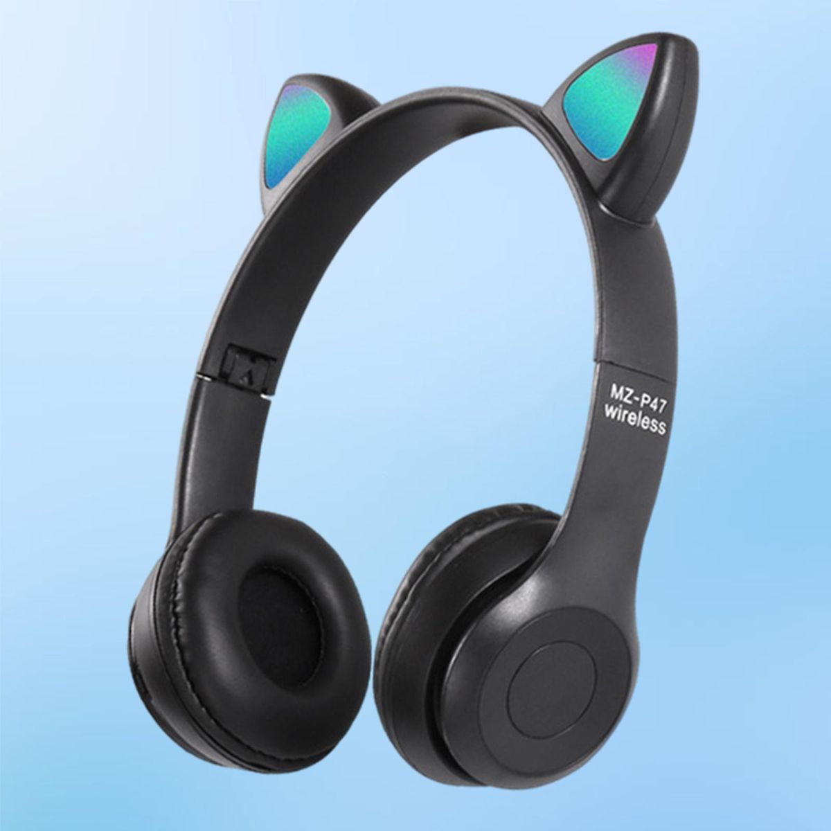 Cat Ears Wireless Headset Stereo Cute Noise Cancellation For Black