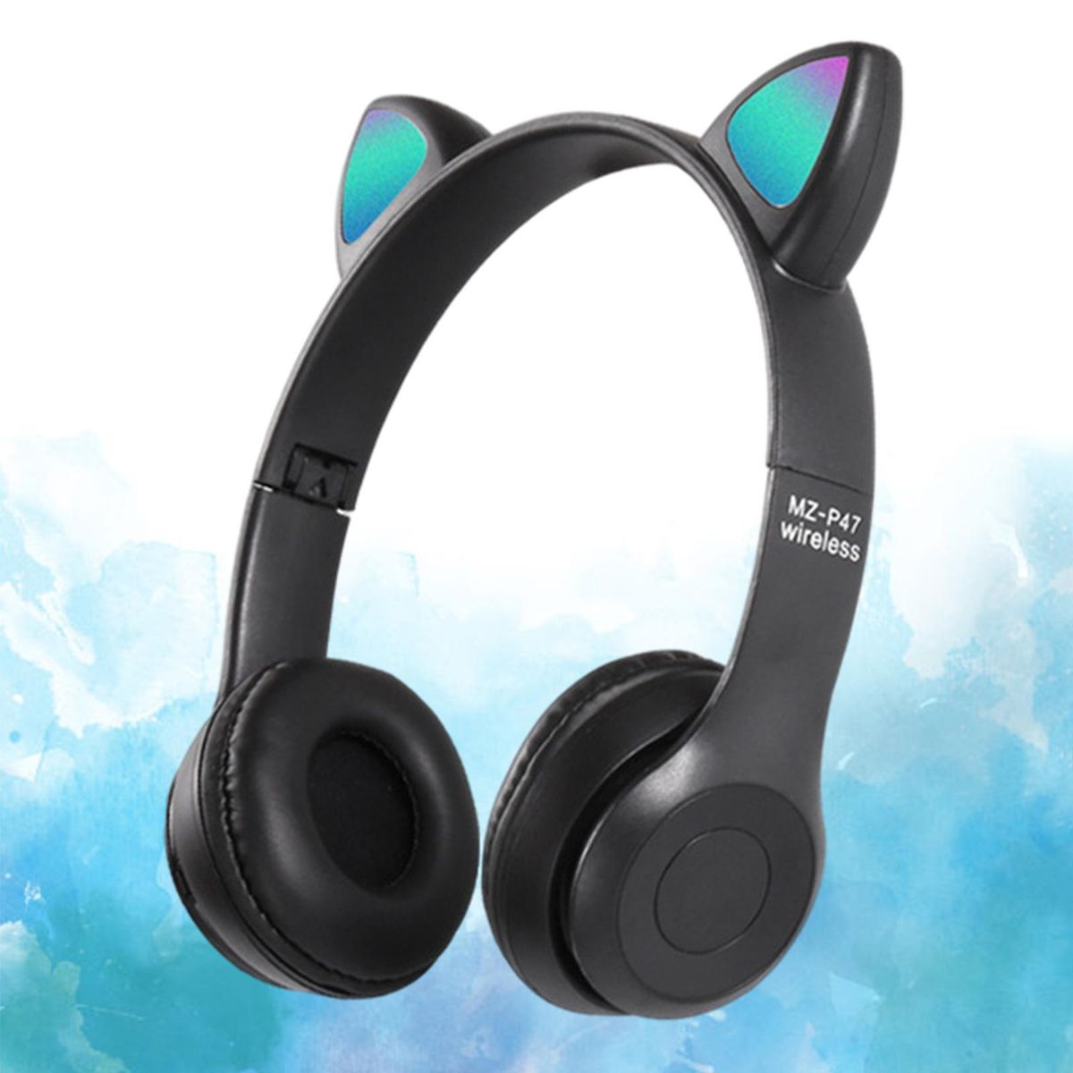 Cat Ears Wireless Headset Stereo Cute Noise Cancellation For Black