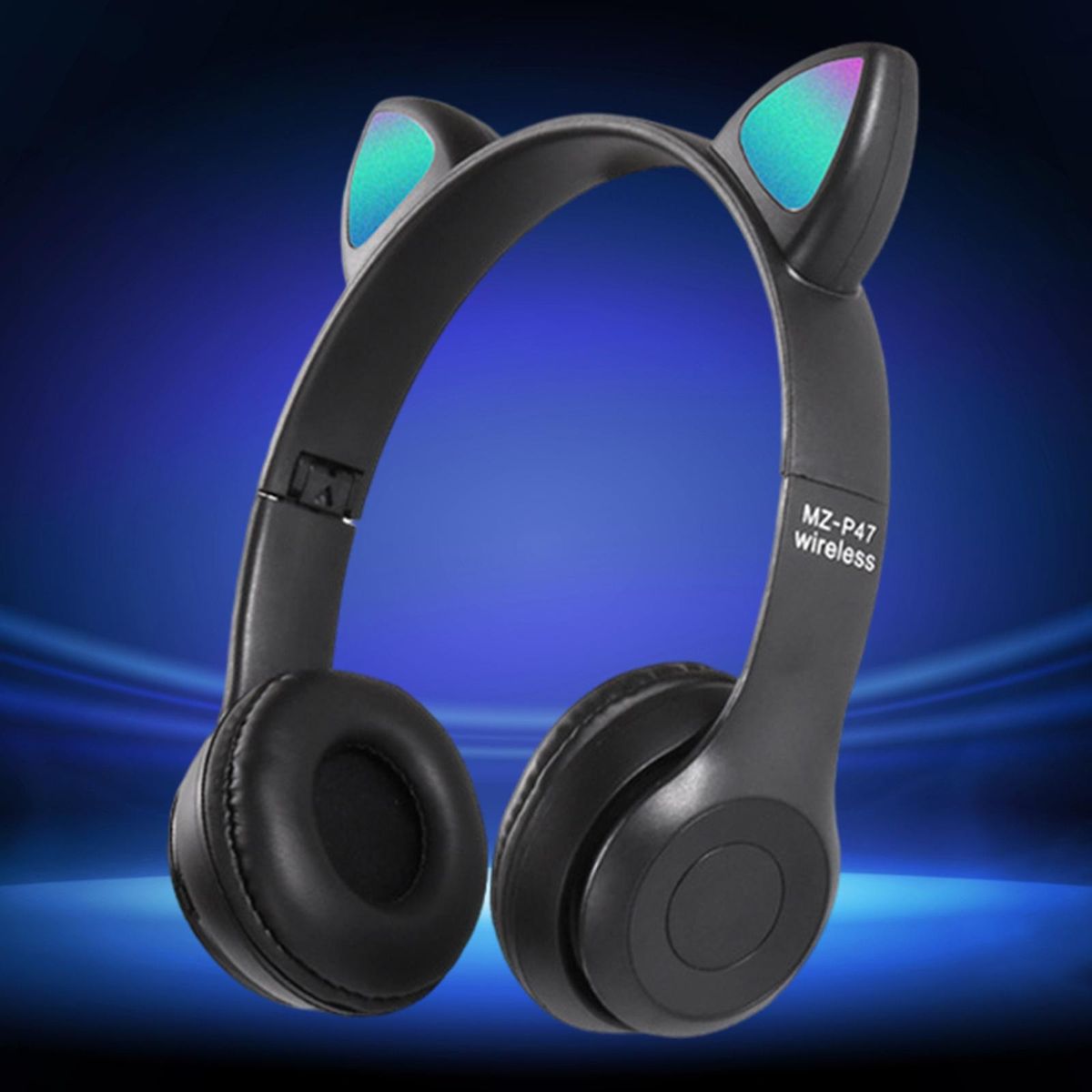 Cat Ears Wireless Headset Stereo Cute Noise Cancellation For Black