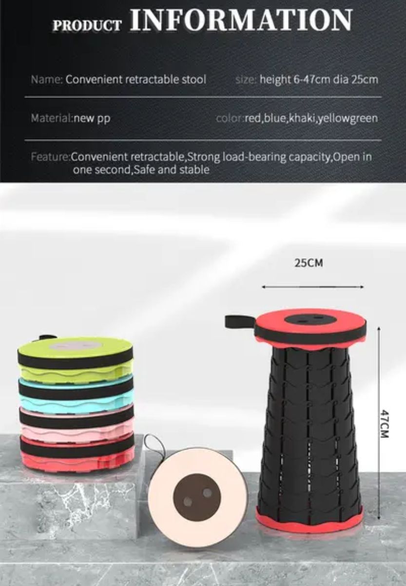 Telescopic Foldable Stool