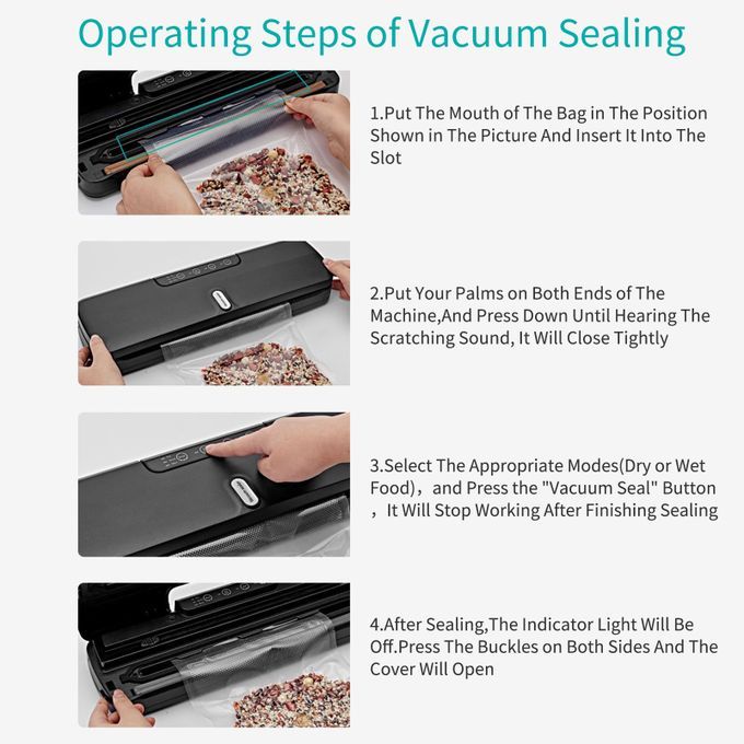 QH-10 Food Saver Vacuum Sealer Machine Bag Sealer With LED