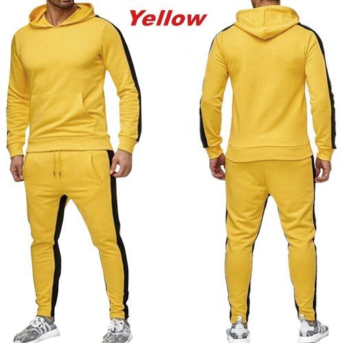 2021 Men's Tracksuit 2 Pieces Set Sweatshirt + Sweatpants Sportswear Zipper Hoodies Casual Male Streetwear Suits Mens Clothing