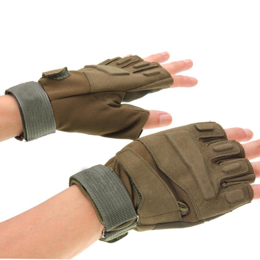 Motorcycle Full Finger Airsoft Knuckle Half M Size Military Green M