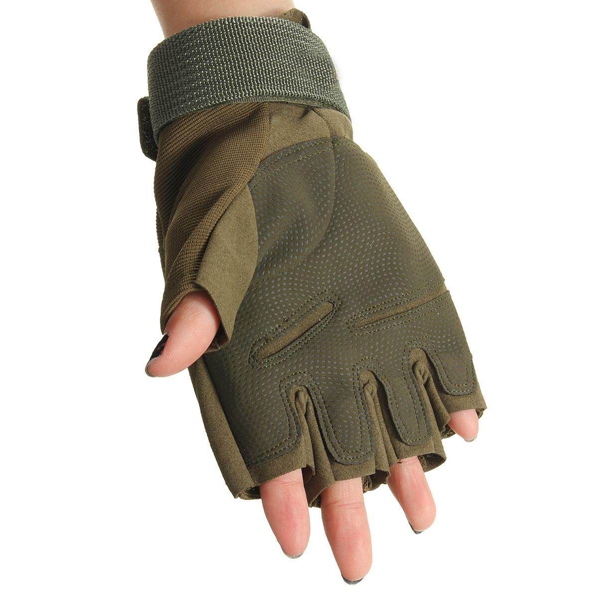Motorcycle Full Finger Airsoft Knuckle Half M Size Military Green M