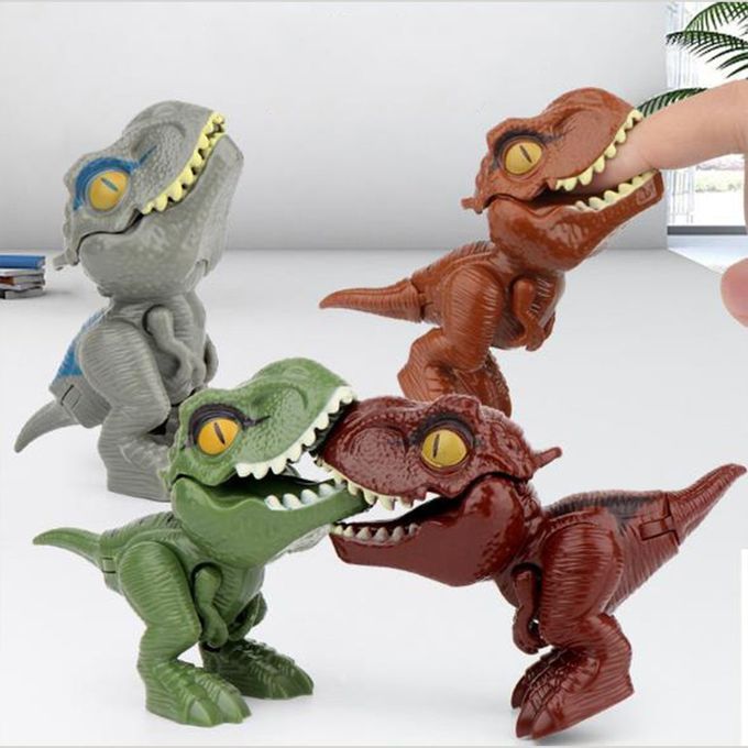 Finger Dinosaur Anime A Tion Figures Toys Funny Dino Eggs Tri Ky Model Toy-dark Brown-9*4*6.5cm