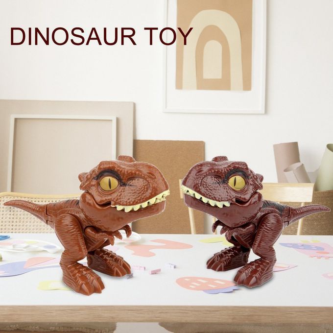 Finger Dinosaur Anime A Tion Figures Toys Funny Dino Eggs Tri Ky Model Toy-dark Brown-9*4*6.5cm