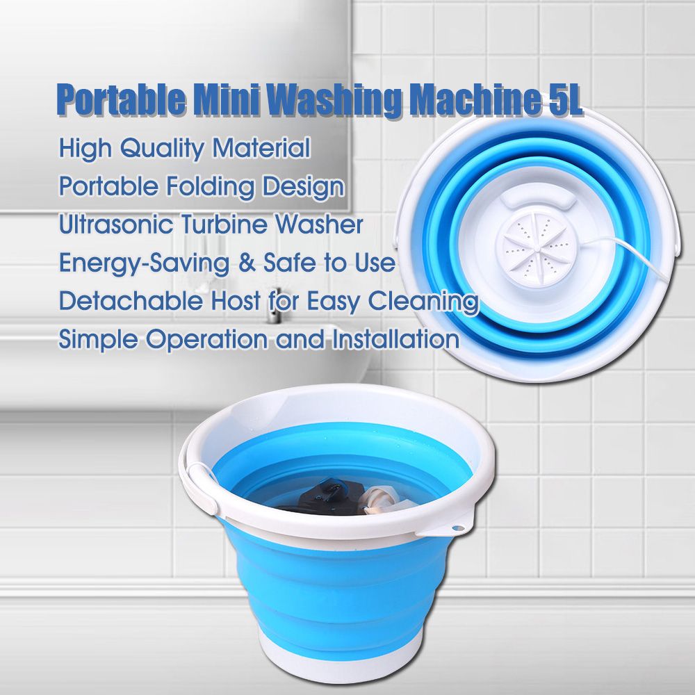 Folding Turbo Washer 5L Portable Mini Washing Machine