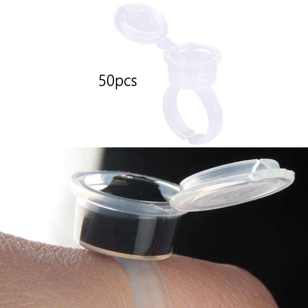 Tattoo Rings Cups Cups Disposable For Tattoo Ink Pigment Yellow