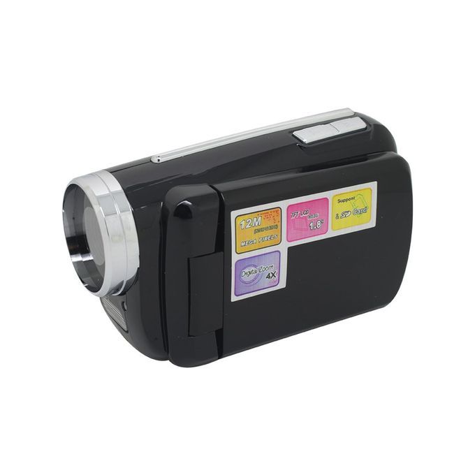 Digital Camera Camcorde Portable Video Recorder 4X Digital Zoom Display Camera-Black