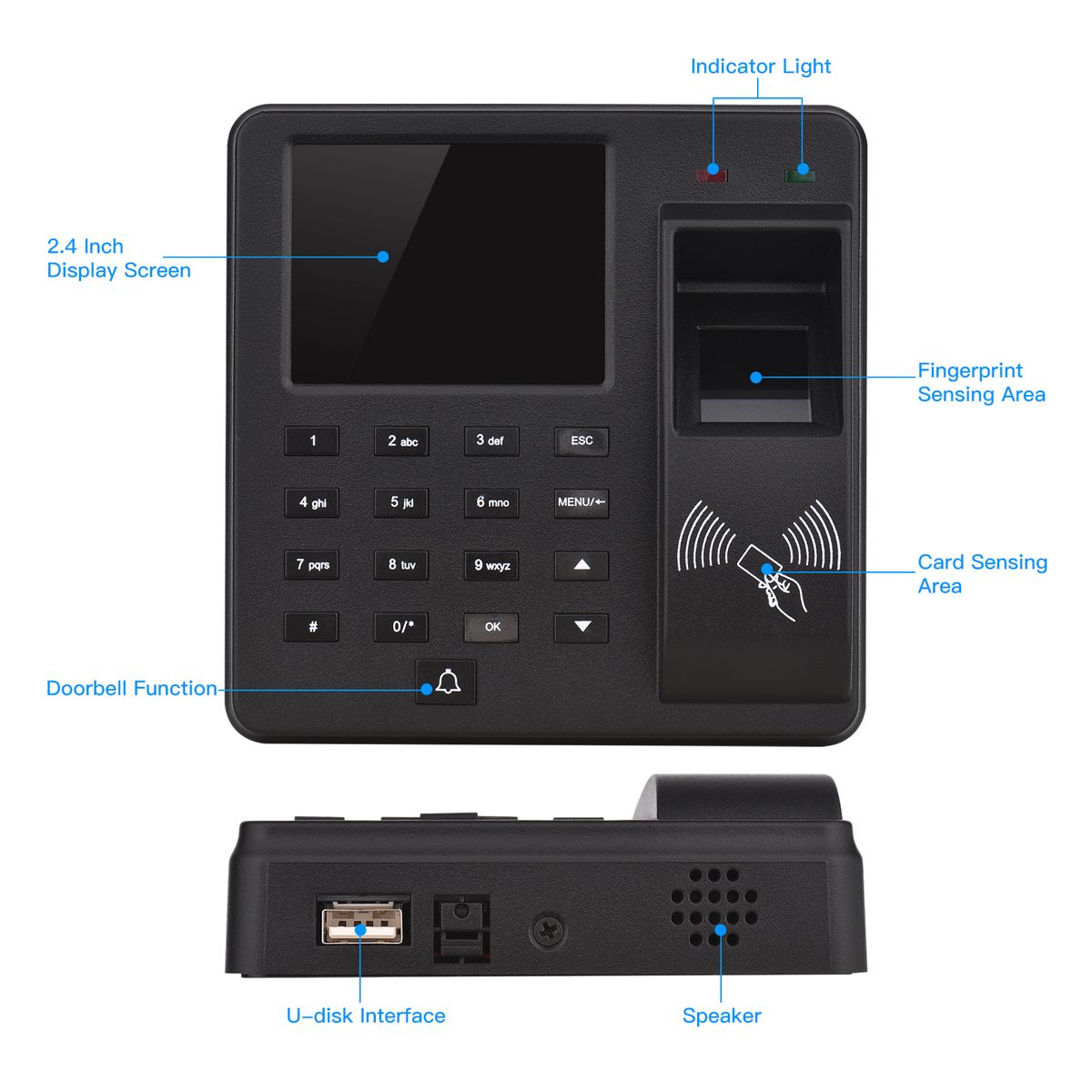 Access Control Time Attendance Machine Fingerprint Password Employee Checking-in