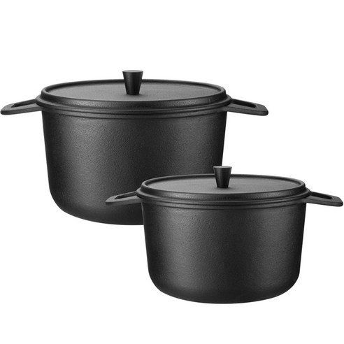 Roychen IH Cast Iron Earthenware Pot 2-piece Set 15cm + 18cm