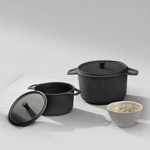 Roychen IH Cast Iron Earthenware Pot 2-piece Set 15cm + 18cm