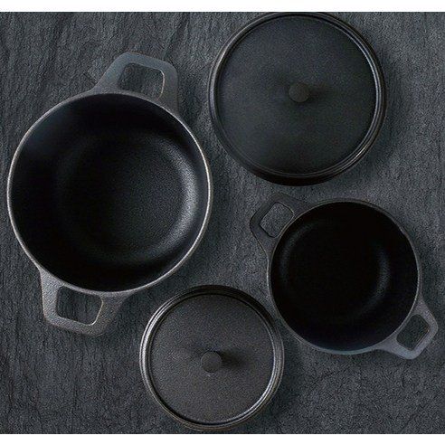Roychen IH Cast Iron Earthenware Pot 2-piece Set 15cm + 18cm
