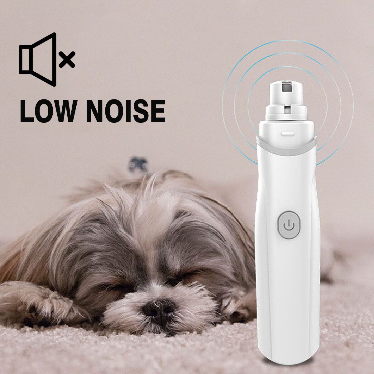 Rechargeable Pet Dog Paw Nail File Claw Toe Grooming Grinder Trimmer Tow Clipper Green