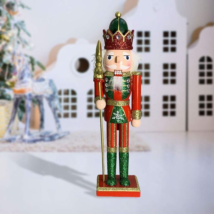 Nutcracker Puppet 30cm Decoration Figures Figurines Scepter