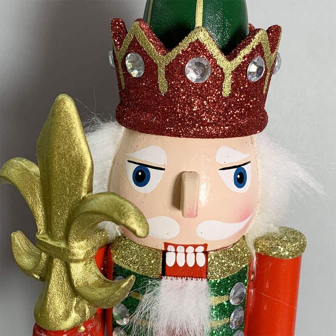 Nutcracker Puppet 30cm Decoration Figures Figurines Scepter