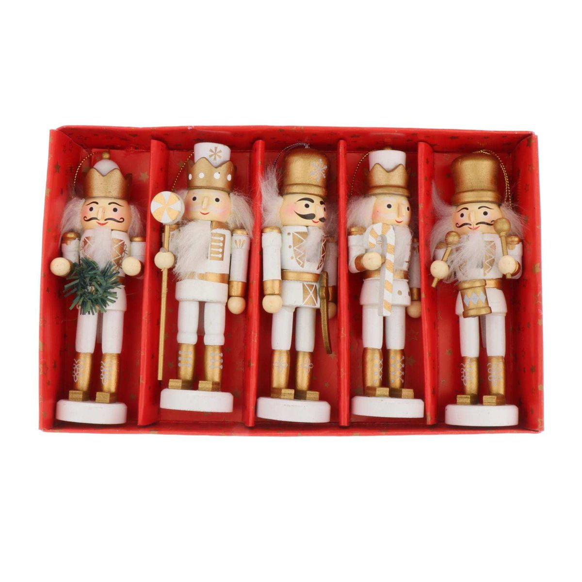 3x 5 / Set Christmas Nutcracker Soldier Home Decor Wooden