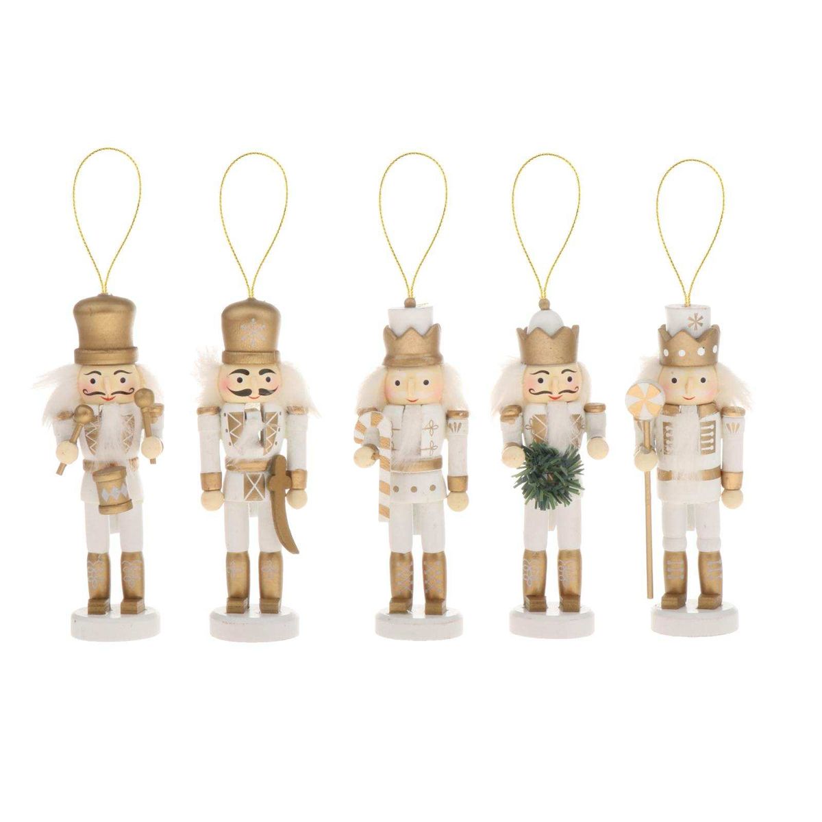 3x 5 / Set Christmas Nutcracker Soldier Home Decor Wooden