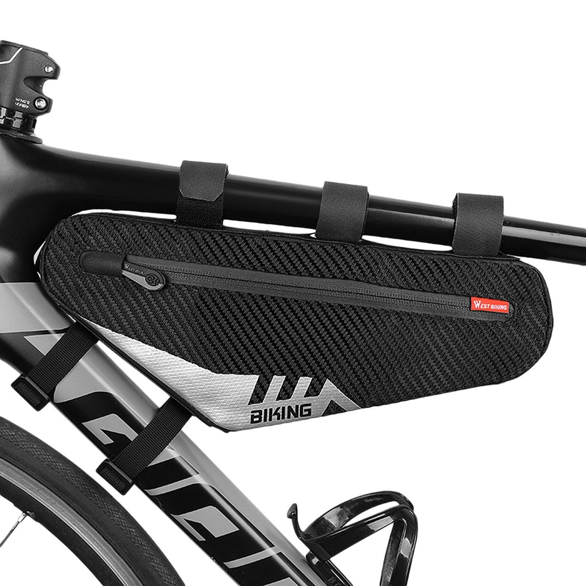 Waterproof Bicycle Bag Cycling Tube Front Frame Bag Repair Tools Large Capacity MTB Road Bike Bag Triangle Pouch Frame Holder Bicycle Storage Bag Bike Accessories