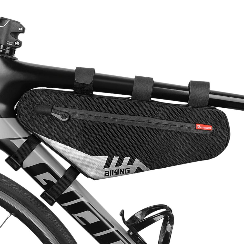 Waterproof Bicycle Bag Cycling Tube Front Frame Bag Repair Tools Large Capacity MTB Road Bike Bag Triangle Pouch Frame Holder Bicycle Storage Bag Bike Accessories