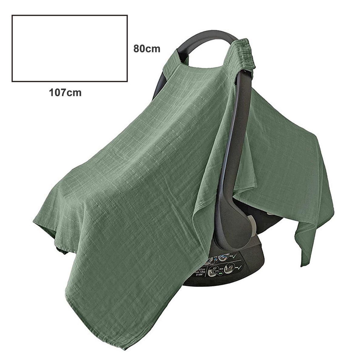 Seat Cover for Baby Safety Seat Cartoon Infant Safety Seat Cover Green