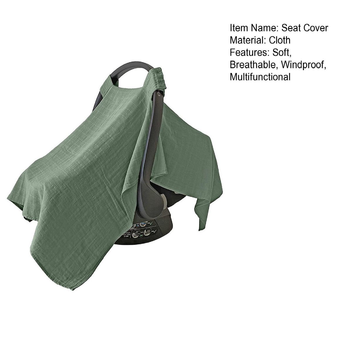 Seat Cover for Baby Safety Seat Cartoon Infant Safety Seat Cover Green