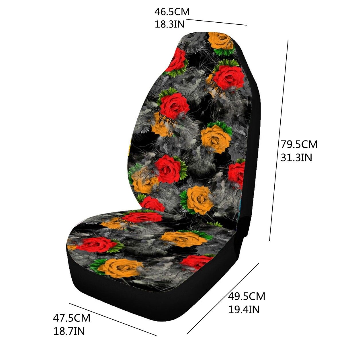 2-Pack Blanket Front Bucket Car Seat Covers High Back W/Belt Pad For Sedan SUV YH1019