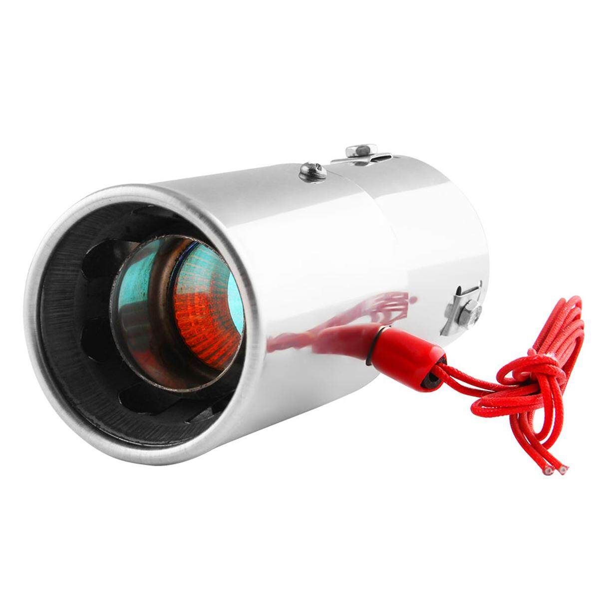 Superb Car LED Exhaust Pipe Spitfire Red Light Flaming Muffler Tip Universal