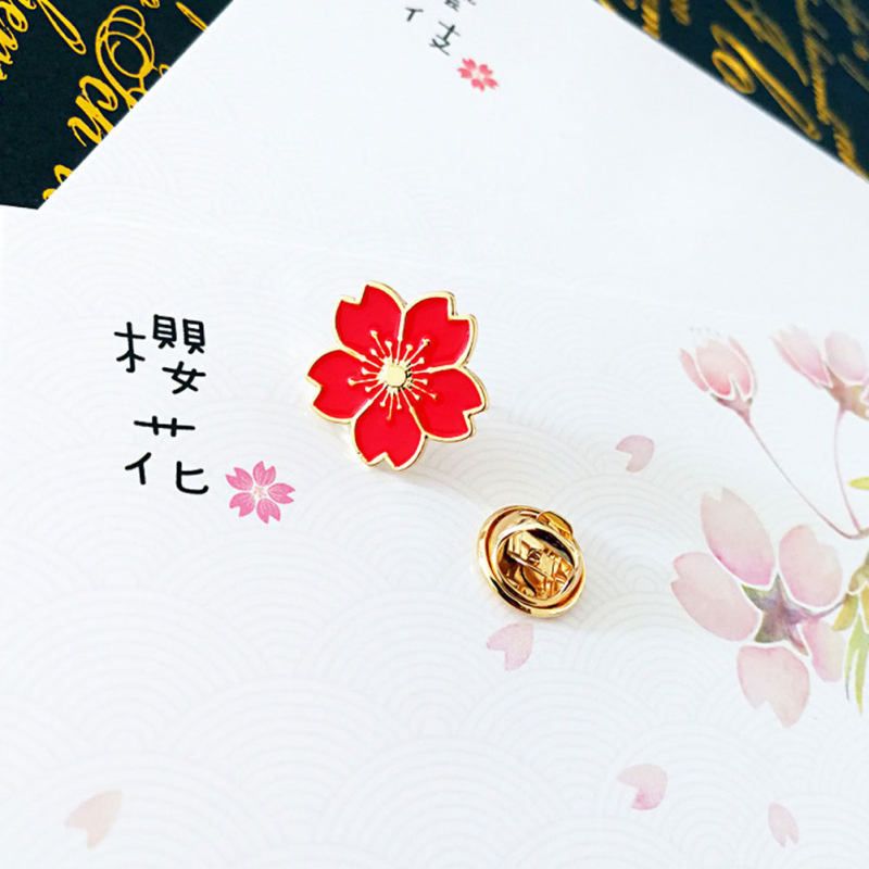 Flower Metal Brooch Pin Women Sweater Shirt-Black