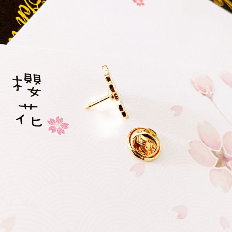 Flower Metal Brooch Pin Women Sweater Shirt-Black
