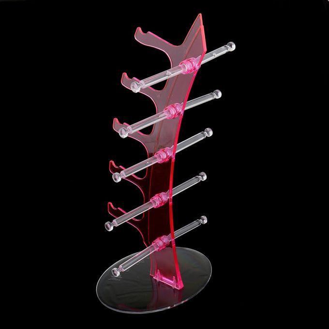 5 Pairs Sunglasses Holder Rack Glasses Show Display Stand Pink