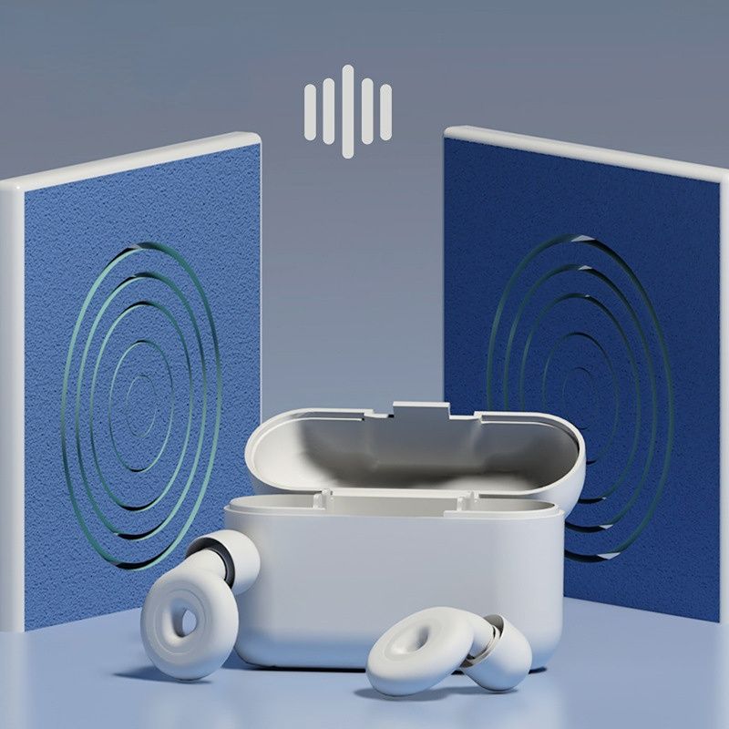 (White With Box,)NEW Silicone Earplug Sleep Noise Ear Plug Canceling Noise Reduction Soundproof Anti Sonre Soft Slow Rebound Protection Ears ACU
