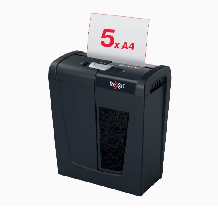 Secure 5 Sheet Strip Cut Paper Shredder
