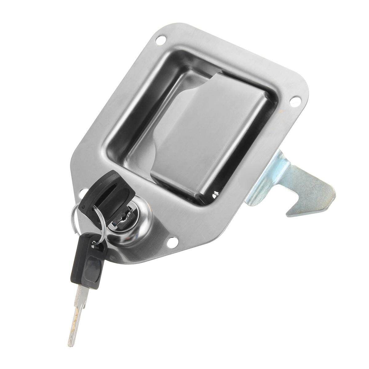 Stainless Steel Truck Toolbox Lock Latch Paddle Handle RV Trailer 4-3/8
